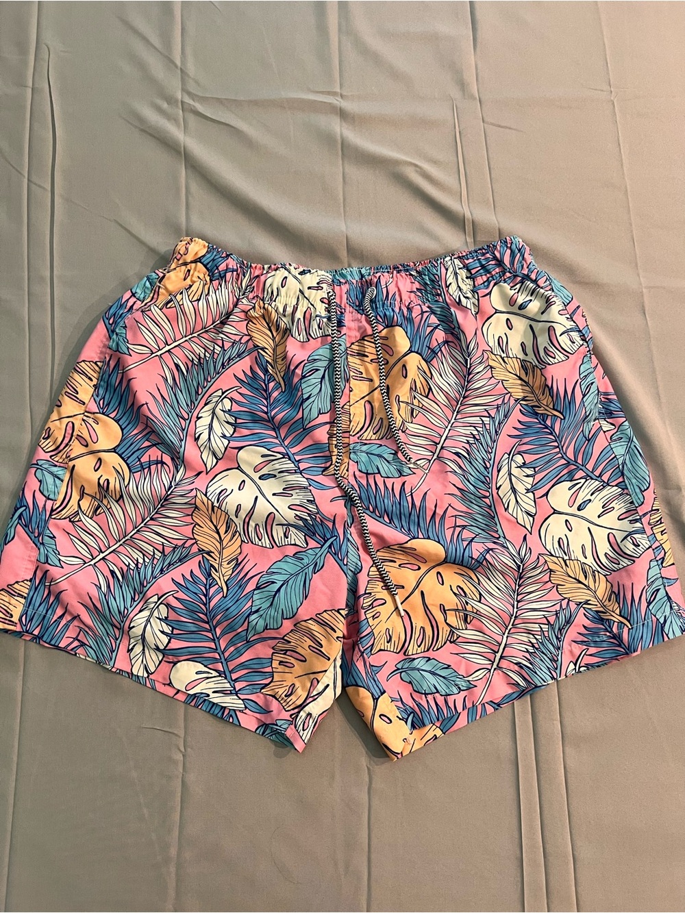 Boardies Swim Wear Pink Palm Mens swim Trunks shorts Bathing Suit tropical med